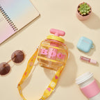 Bubble Pump Tumbler With Strap - Yellow Bomb Cup – novelty & toys (view 3)