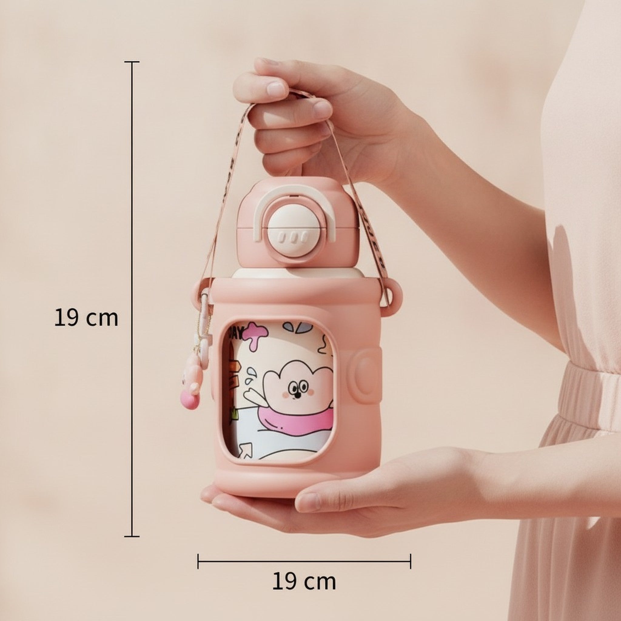 Kids Insulated Dual Drink Water Bottle with Carrier – novelty & toys (view 3)