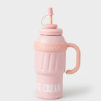 Ice Tumbler With Straw Handle - Pink – novelty & toys (view 1)