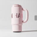 Insulated Tumbler Cup With Handle - Cherry Blossom Pink Handle 1000ml