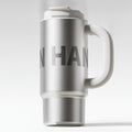 Insulated Tumbler Cup With Handle - Moonlight Silver + Handle 1000ml