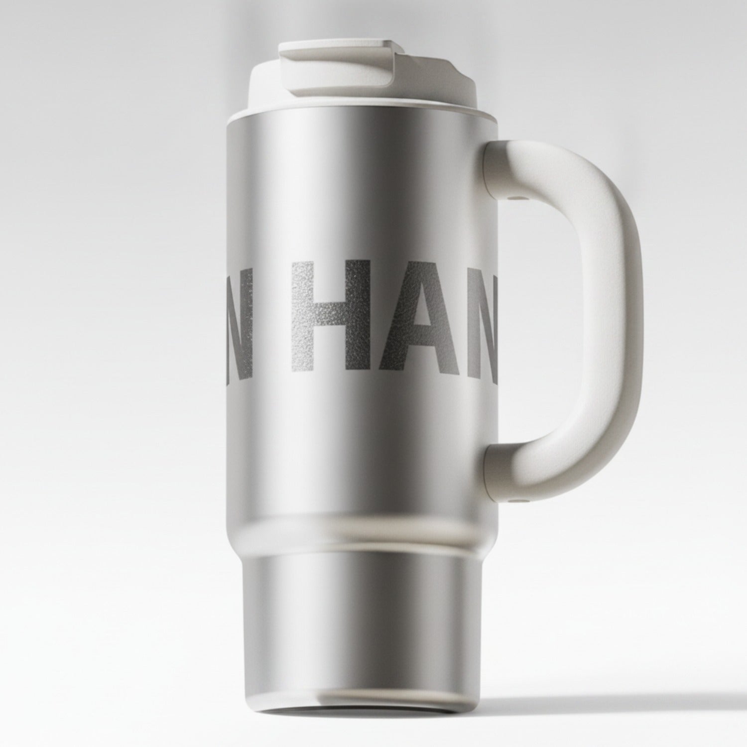 Insulated Tumbler Cup With Handle - Moonlight Silver + Handle 1000ml