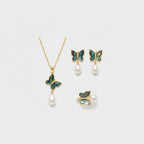 Butterfly Pearl Abalone Jewelry Set