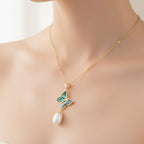 Butterfly Pearl Abalone Jewelry Set