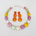 Colorful Resin Bubble Beaded Necklace Earring Set – jewelry (view 1)