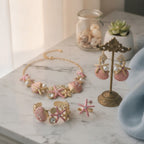 Pink Shell Starfish Pearl Jewelry Set With Bracelet (view 2)