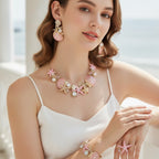 Pink Shell Starfish Pearl Jewelry Set With Bracelet (view 3)