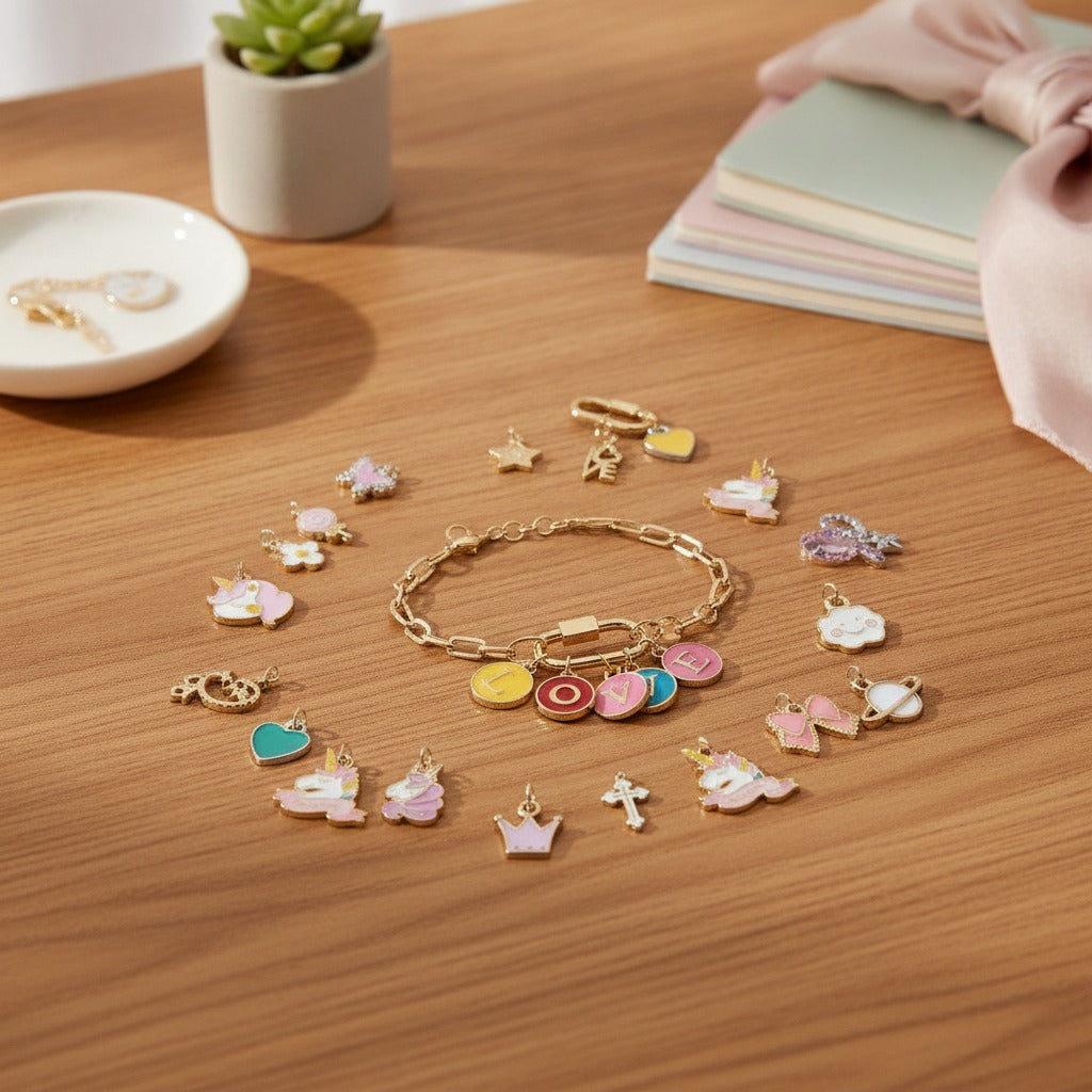 Versatile Charm Bracelet Necklace Set – jewelry (view 3)