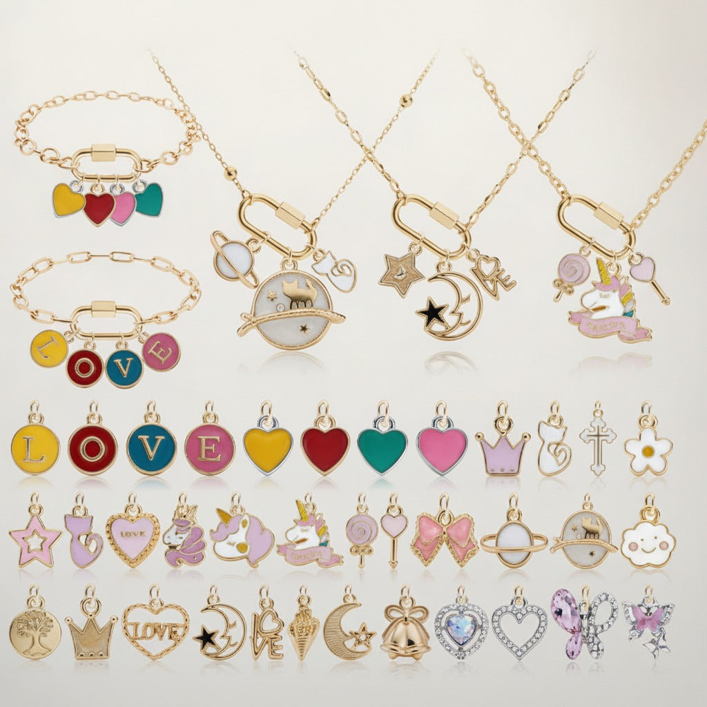 Versatile Charm Bracelet Necklace Set – jewelry (view 1)
