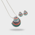 Beaded Teardrop Necklace And Earring Set