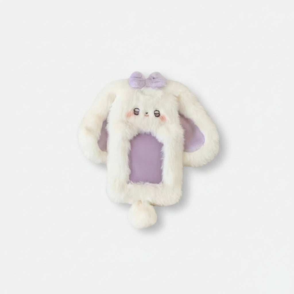 Fluffy Purple Bunny Ear Phone Charm – tech