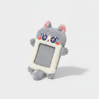 Cute Cat Plush Phone Charm With Ears - Gray Cat Card Holder – tech (view 1)