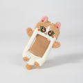 Cute Cat Plush Phone Charm With Ears - Card Holder Orange Cat