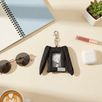Black Polka Dot Bunny Ear Phone Charm With Star – tech (view 3)