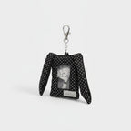 Black Polka Dot Bunny Ear Phone Charm With Star – tech (view 1)