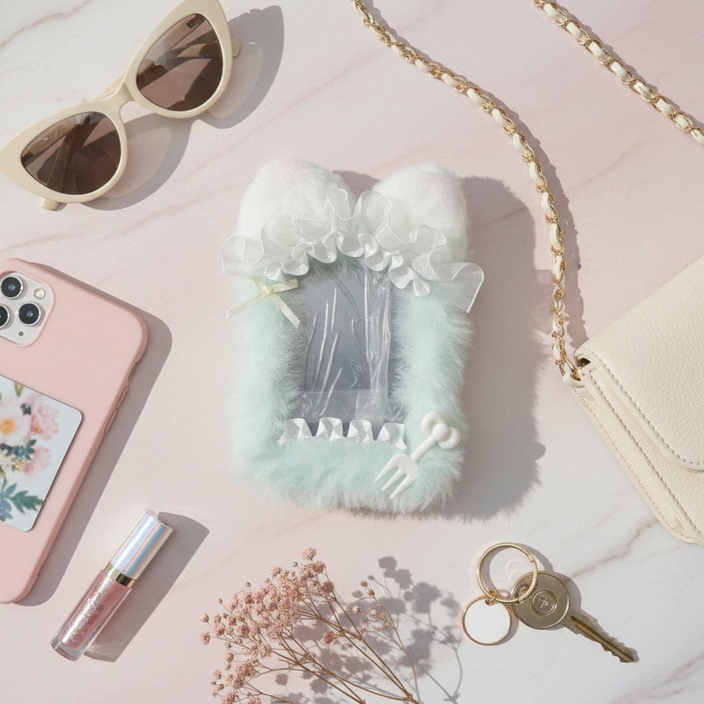 Fluffy Angel Wing Pearl Phone Charm Strap – tech (view 2)