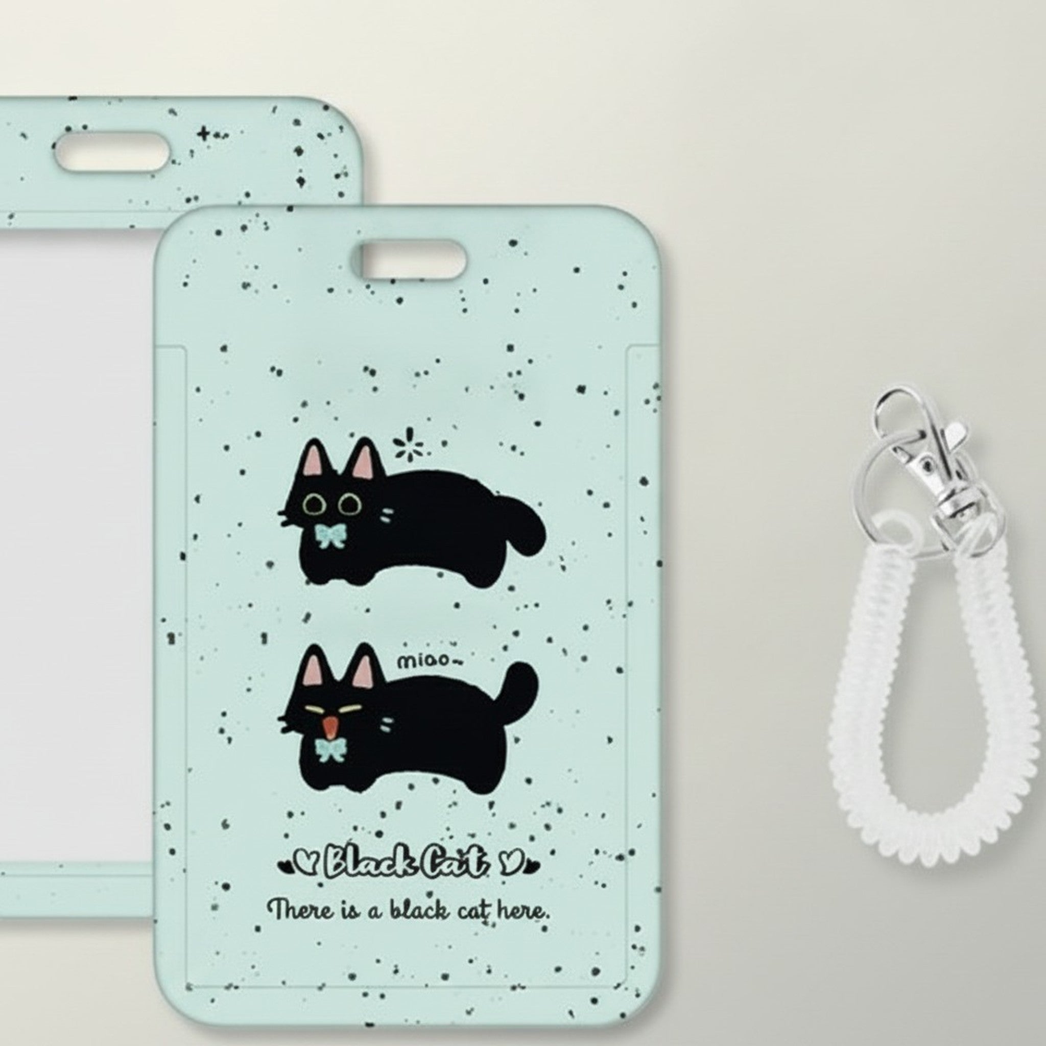 Cute Illustrated ID Card Holder Lanyard Set – stationery (view 5)