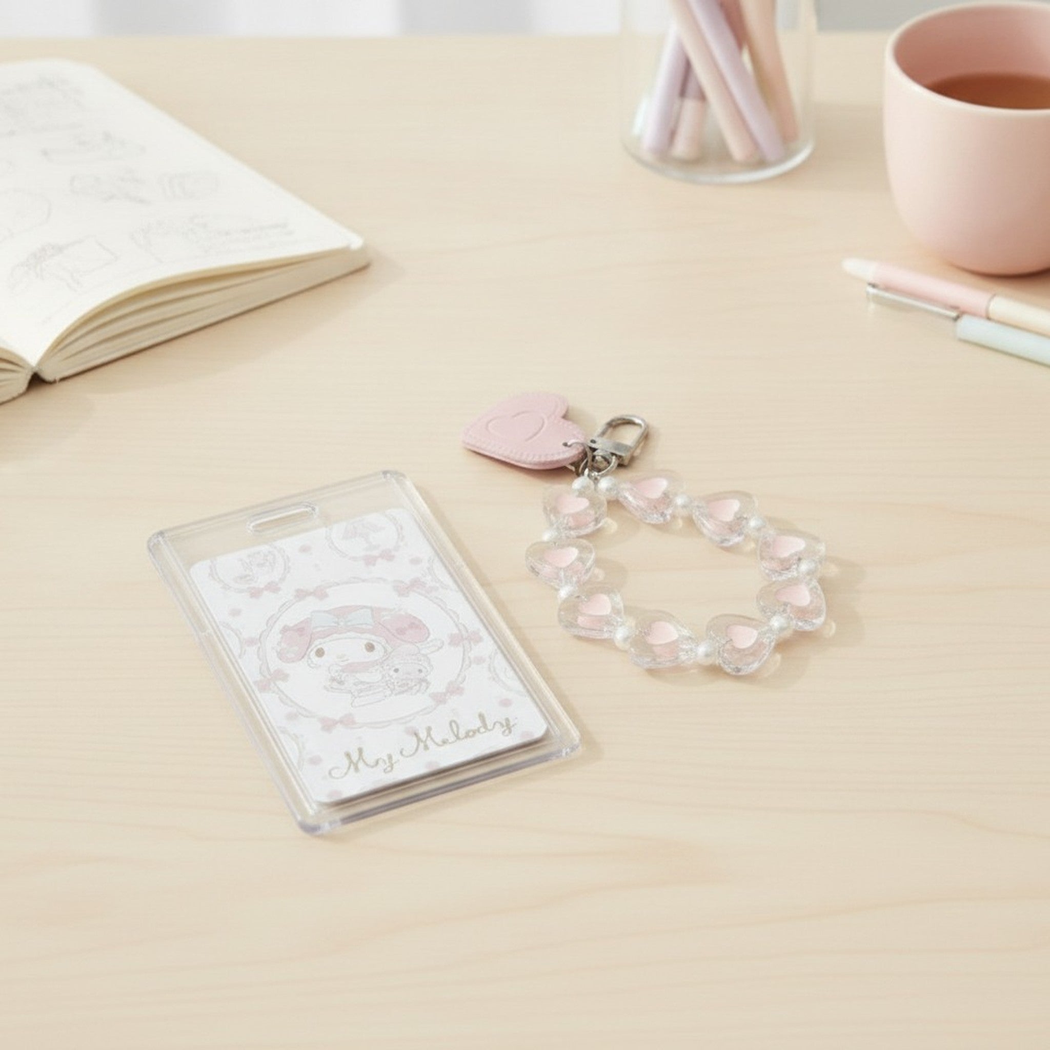 My Melody Clear Card Holder Heart Charm – bags & wallets (view 3)