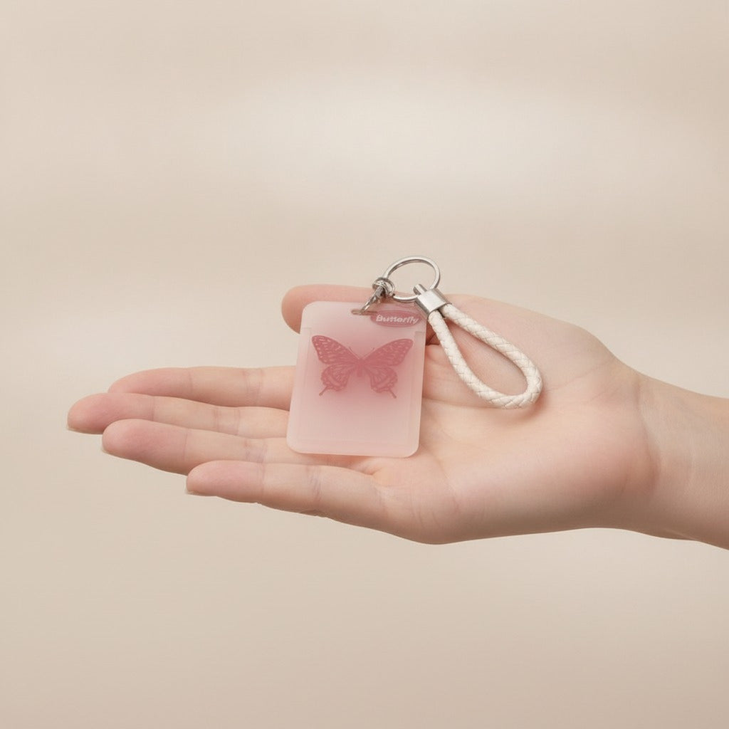 Butterfly Card Holder with Keychain Strap – bags & wallets (view 3)