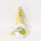 Mushroom Bunny Plush Keychain Charm - Blue – tech (view 1)