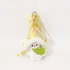 Mushroom Bunny Plush Keychain Charm - Green – tech (view 1)