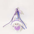 Mushroom Bunny Plush Keychain Charm - Purple – tech (view 1)