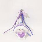 Mushroom Bunny Plush Keychain Charm - Purple – tech (view 1)
