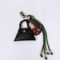 Mini Bag Keychain with Braided Rope - Black Bag