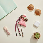Mini Bag Keychain with Braided Rope - Pink Bag – novelty & toys (view 2)