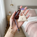 Mini Bag Keychain with Braided Rope - White Bag – novelty & toys (view 2)