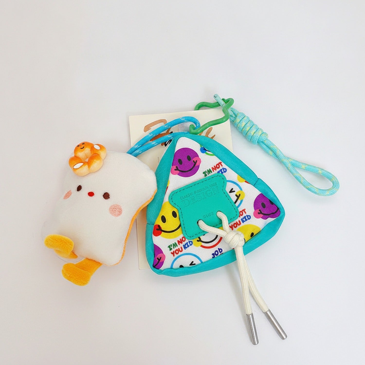 Smiley Face Acrylic Keychain With Lanyard – novelty & toys (view 1)