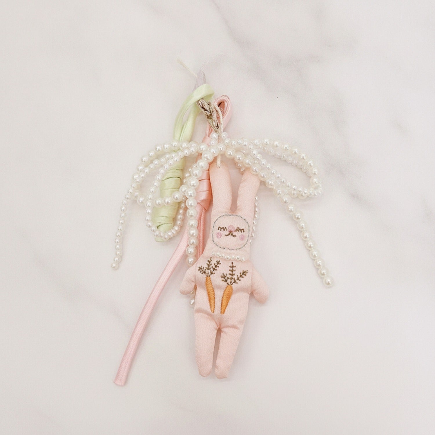 Pearl Beaded Flower Fairy Doll Keyring