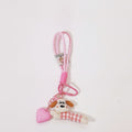 Pink Puppy Heart Charm Keychain With Carabiner – novelty & toys (view 1)