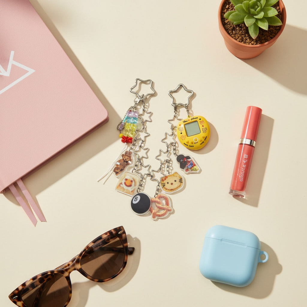 Star Charm Acrylic Keyring Collection Set – novelty & toys (view 2)