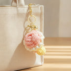 Crocheted floral keychain - Type 4 – novelty & toys (view 3)