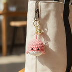 Crocheted whale keychain - Pink – novelty & toys (view 3)