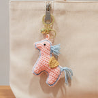 Plush Crocheted Pony Keychain - Pink – novelty & toys (view 3)