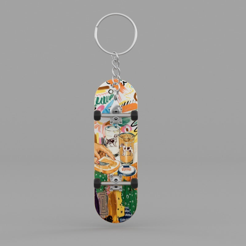Finger skateboard keychain - Type 5 – novelty & toys