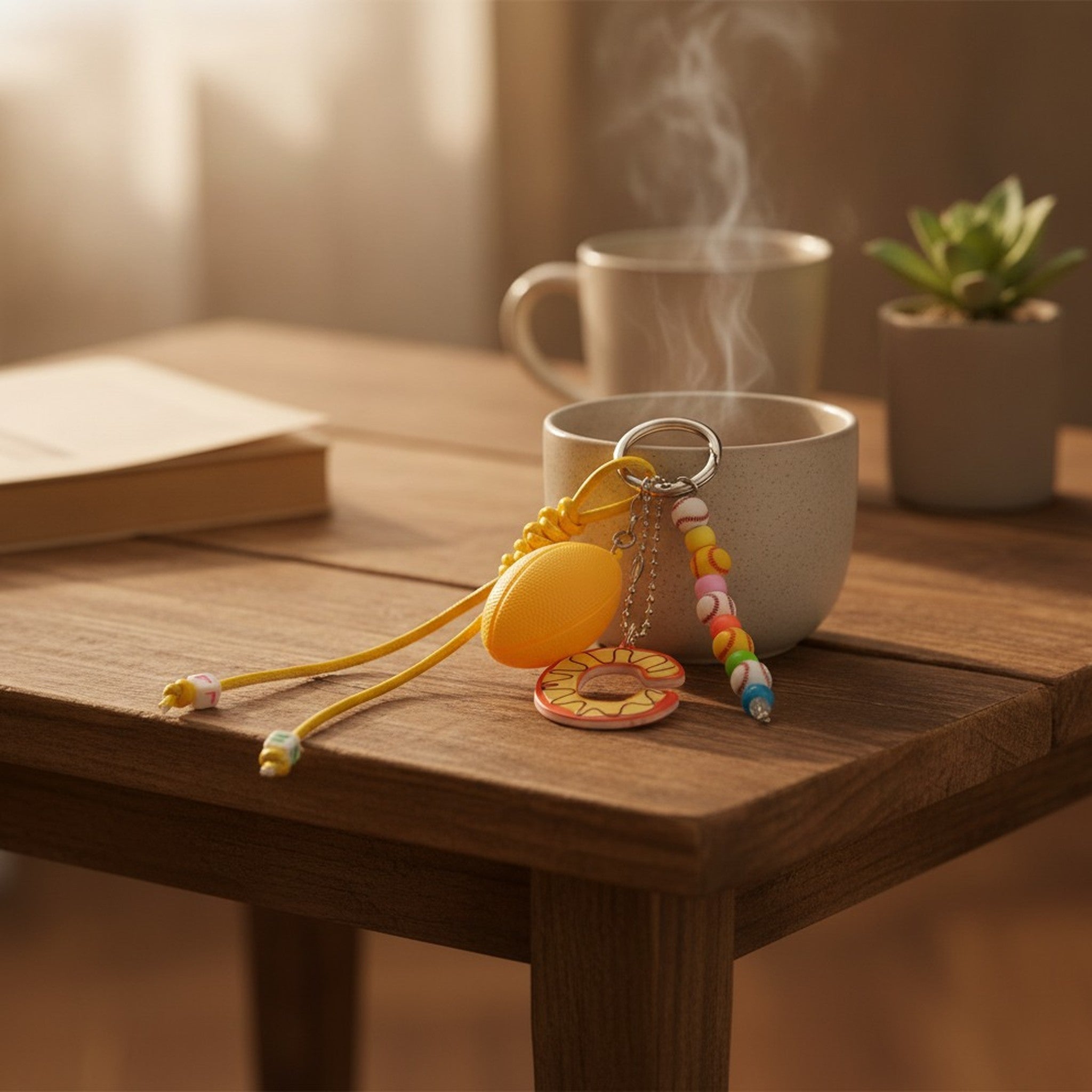 Letter and Ball Charm Keychain – novelty & toys (view 3)