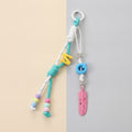 Braided Rope Initial Feather Keychain Charm – bags & wallets (view 1)