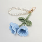 Pearl Crochet Flower Keychain – bags & wallets (view 1)