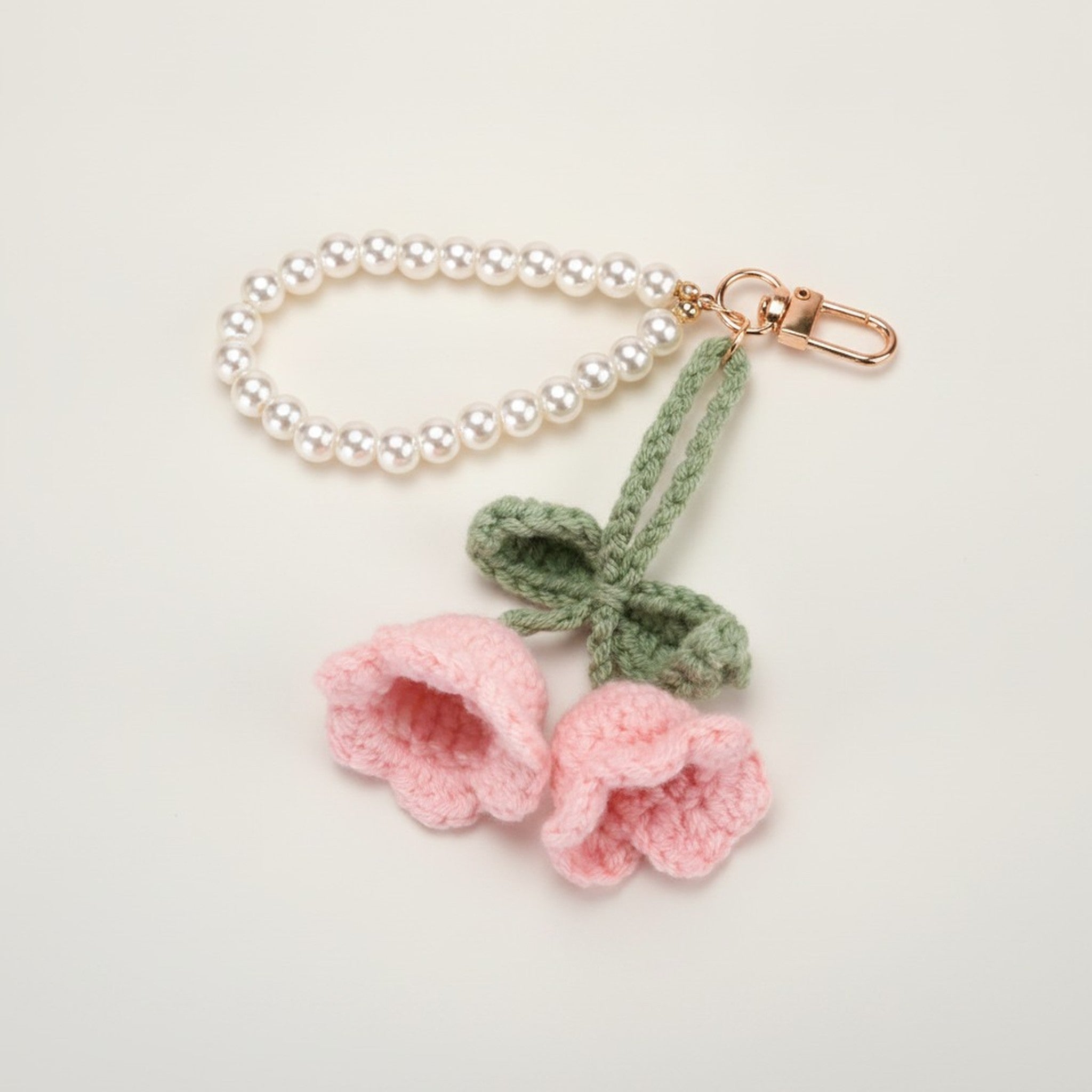 Pearl Crochet Flower Keychain – bags & wallets (view 2)