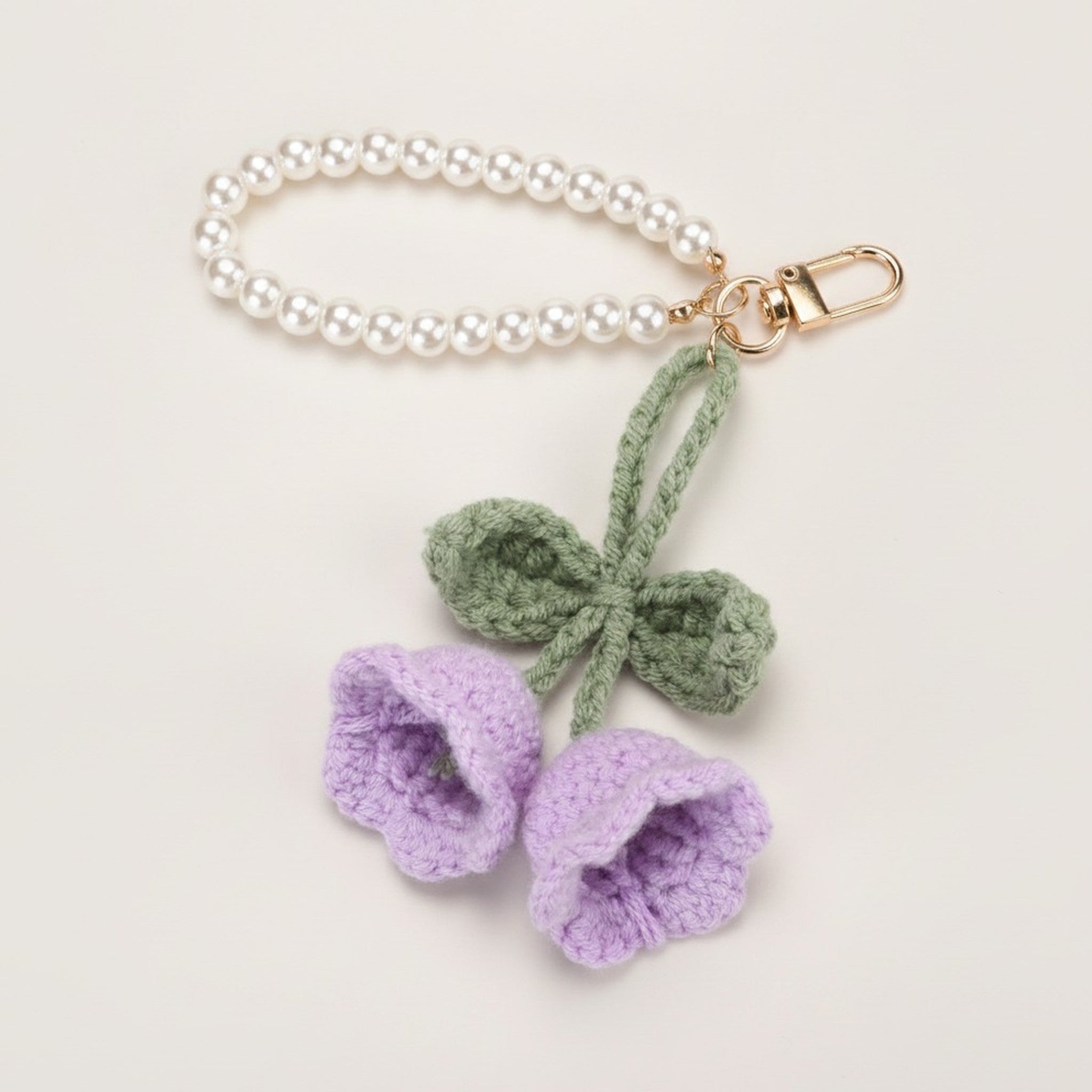 Pearl Crochet Flower Keychain – bags & wallets (view 3)
