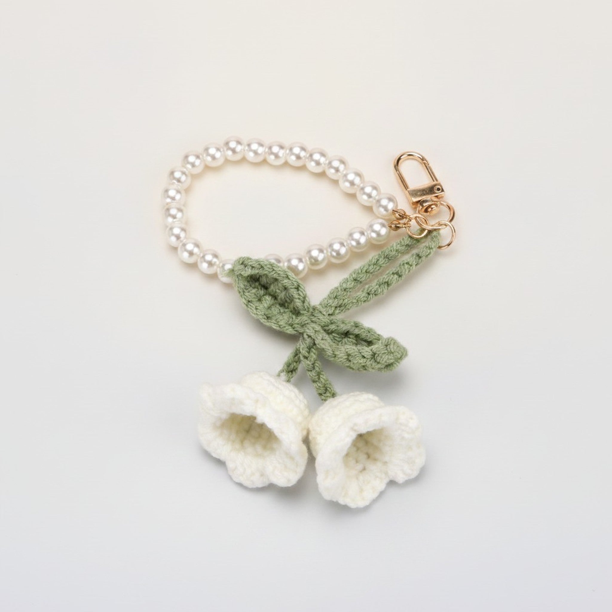 Pearl Crochet Flower Keychain – bags & wallets (view 4)