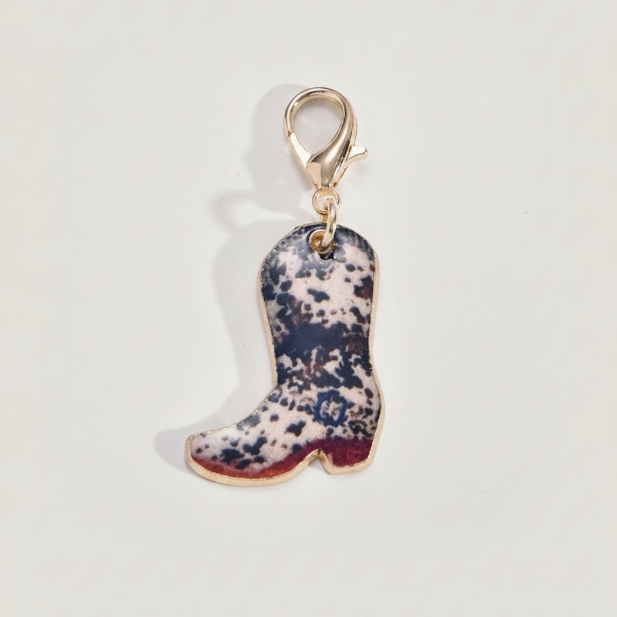Cow Print Western Boot Charm – bags & wallets (view 1)