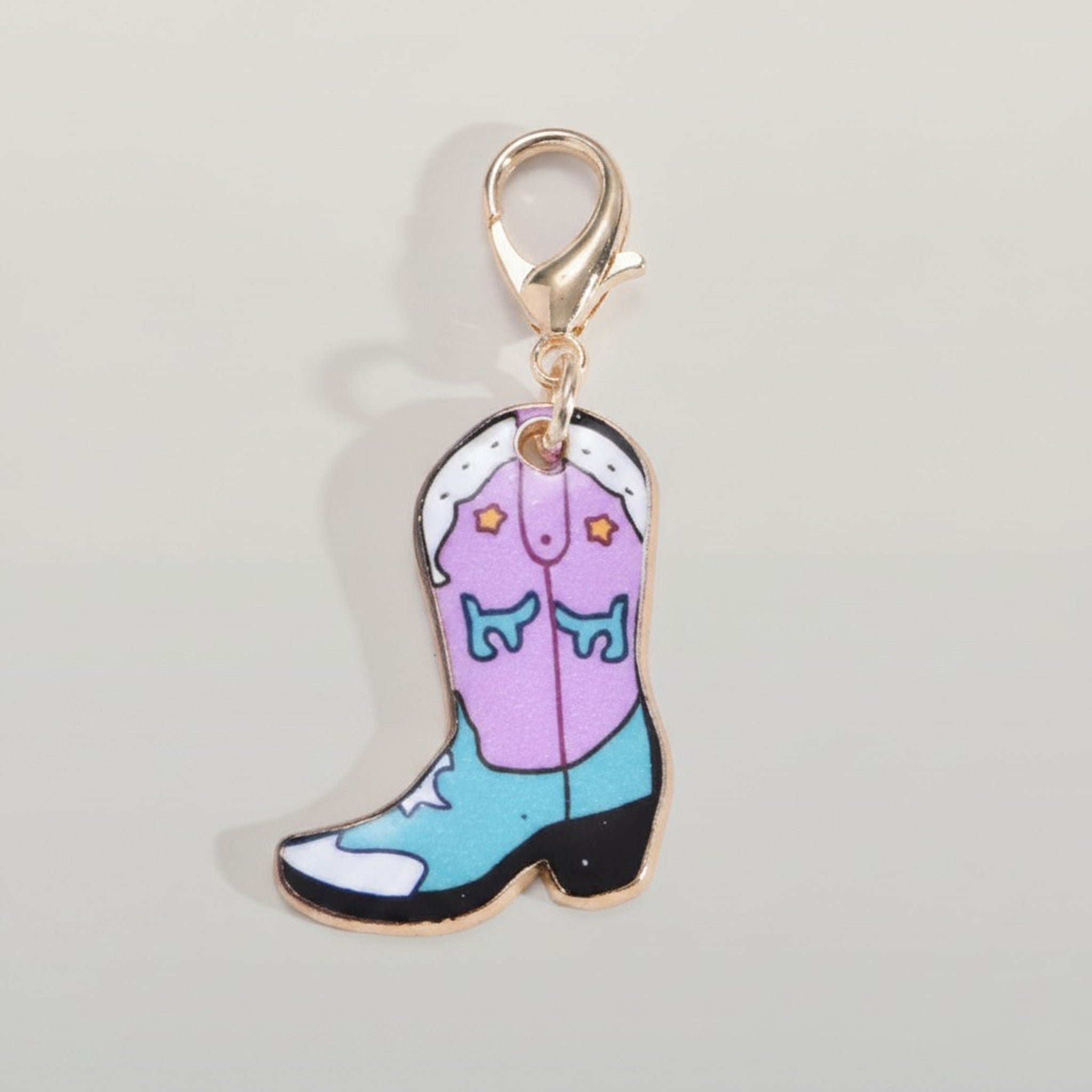 Cow Print Western Boot Charm – bags & wallets (view 2)