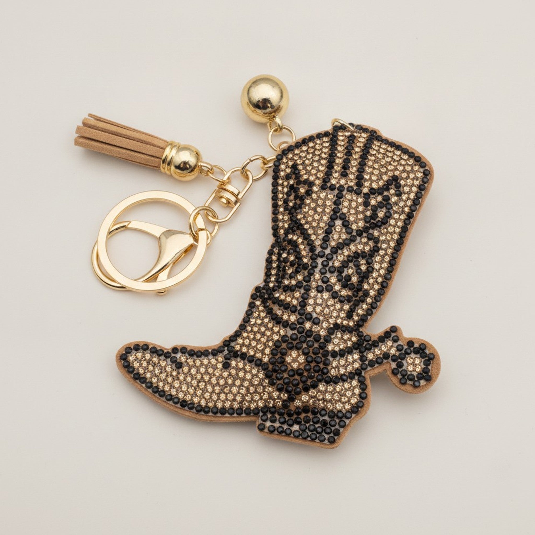 Sparkling Cowboy Boot Keychain Charm – bags & wallets (view 2)