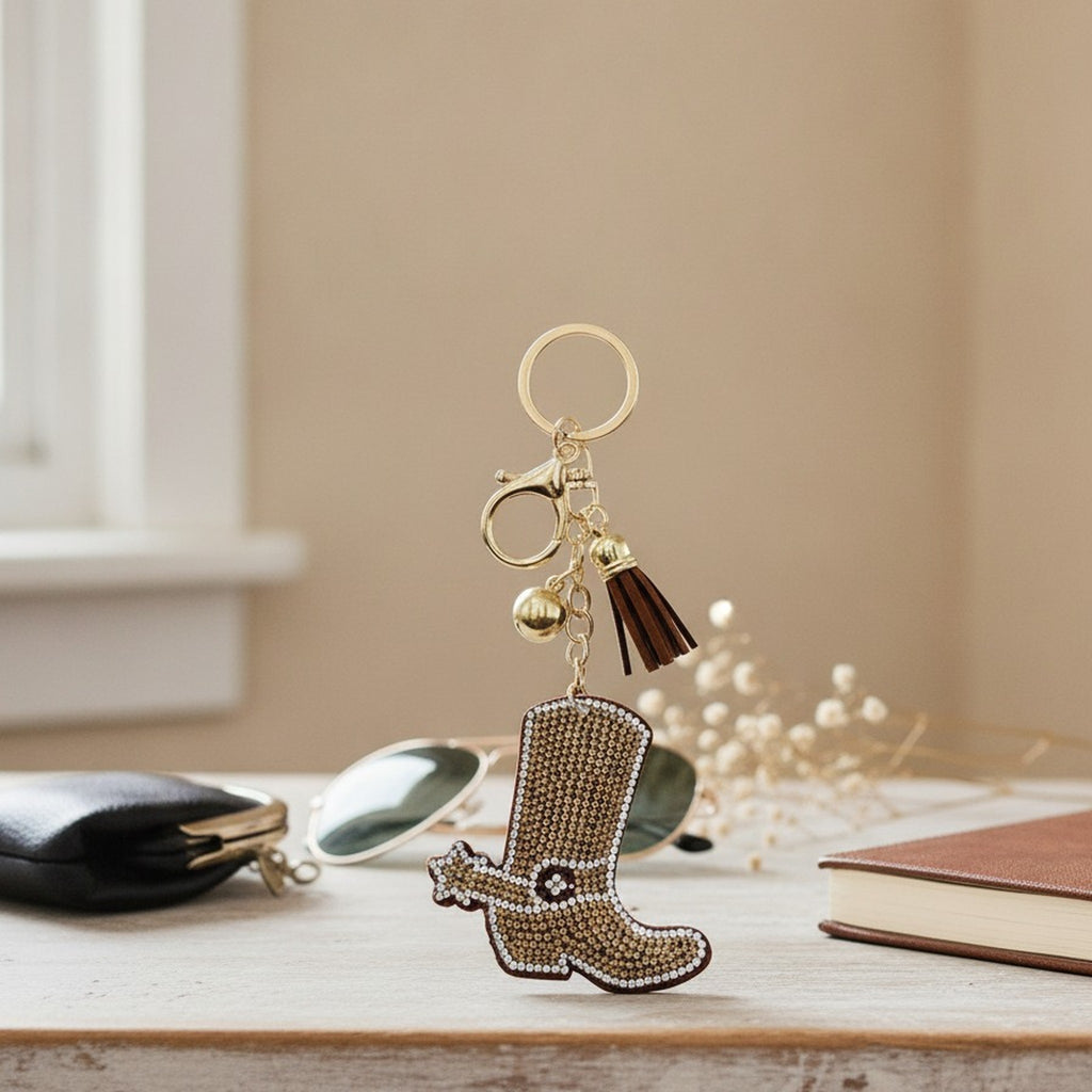 Sparkling Cowboy Boot Keychain – bags & wallets (view 3)