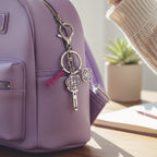 Acrylic Keyring Set With Charm Charms - Purple & Pink Charm – novelty & toys (view 2)