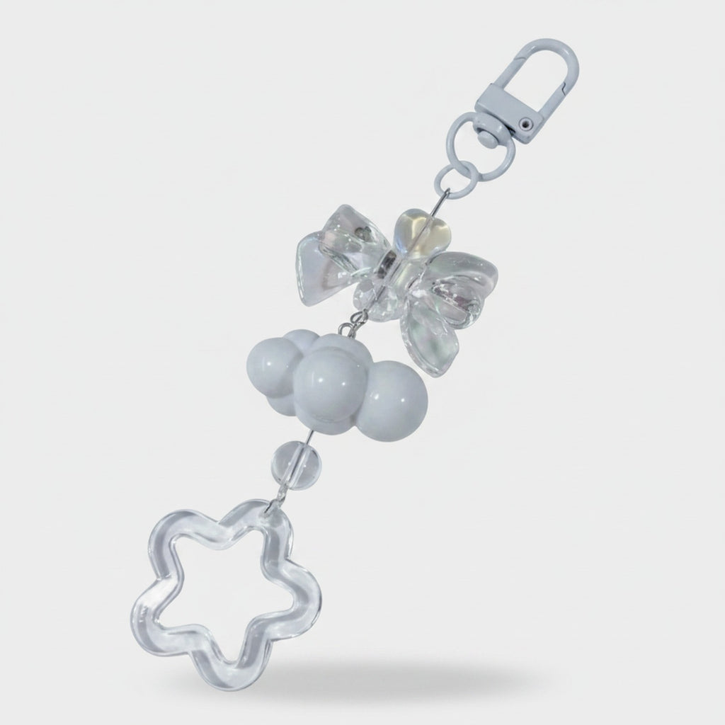 Clear Butterfly Cloud Star Keychain Charm - Moonlight Star Keychain – novelty & toys (view 1)